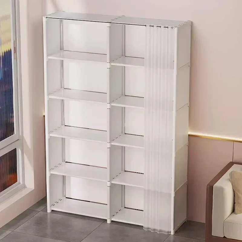 Armoire Chambre Multi-Niveaux Anti-Poussière – Grande Capacité, Montage Facile, Étagères Modulables