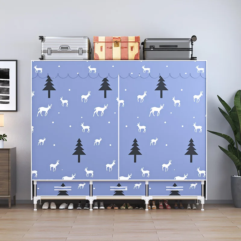 Grande Armoire Portable en Tissu – Organisateur à Vêtements Multi-Niveaux pour Chambre ou Studio