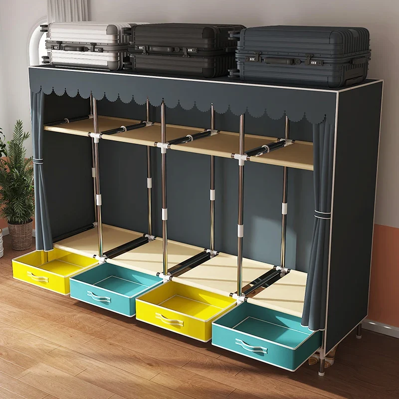 Grande Armoire en Tissu Multi-Rangements – Solution Portable Idéale pour Chambre et Logement de Location