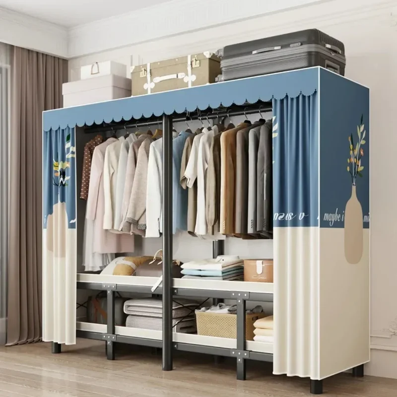 Armoire Pliable Métallique Anti-Poussière – Rangement Simple et Pratique pour Chambres et Appartements