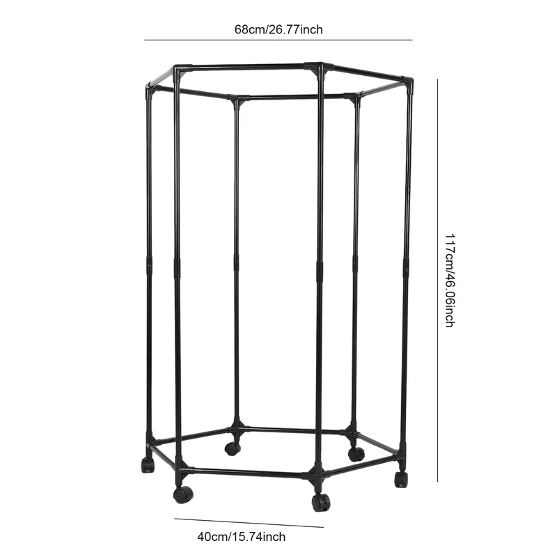 Portant à Roulettes Robuste – Support Métallique pour Robes, Manteaux et Vêtements Lourds
