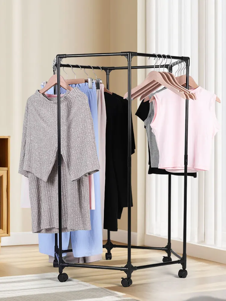 Portant à Roulettes Robuste – Support Métallique pour Robes, Manteaux et Vêtements Lourds