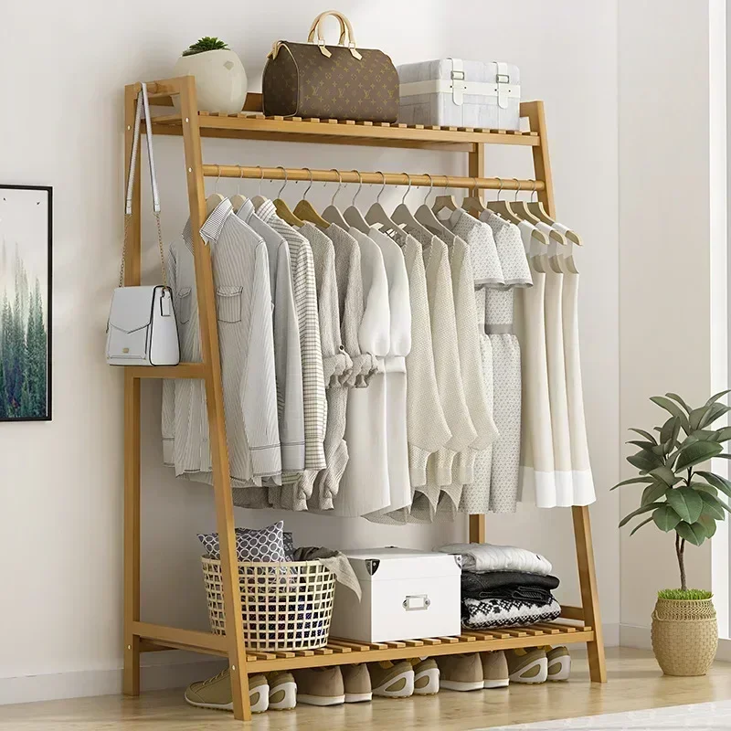 Portant Vêtements Bois Massif Mobile - Support Chambre Tommy You