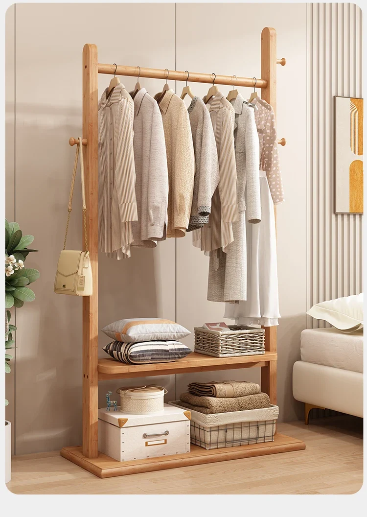 Porte-manteau Bois Massif Style Vintage Nordique