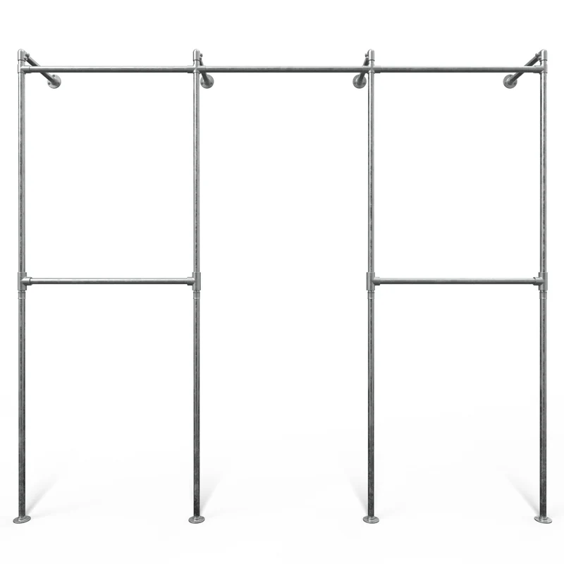 Original Steele Walk-in à 3 Modules - (2 Tringles / 1 Tringle / 2 Tringles) 5 Tringles à Vêtements