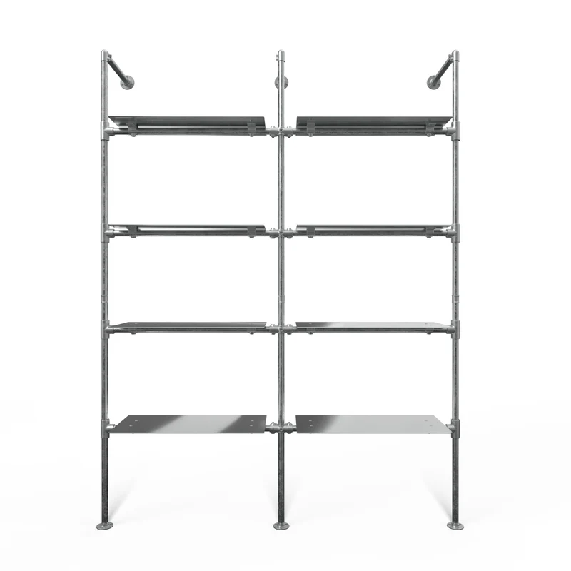 Original Steele Walk-in à 2 Modules - (4 Étagères / 4 Étagères) Système de Rangement Flexible