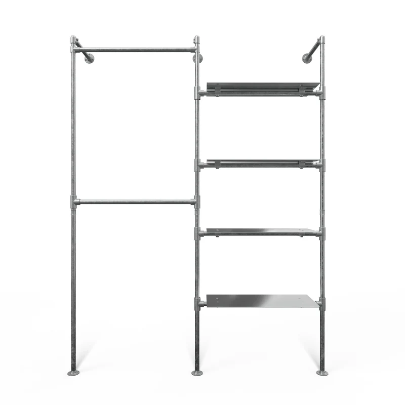 Original Steele Walk-in à 2 Modules - (2 Tringles / 4 Étagères) Solution de Rangement Flexible