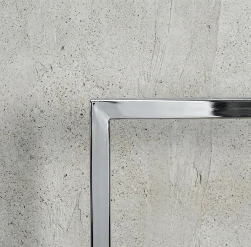 Frame Chrome Walk-In en 1 rangée - (1 rail) portant élégant en chrome
