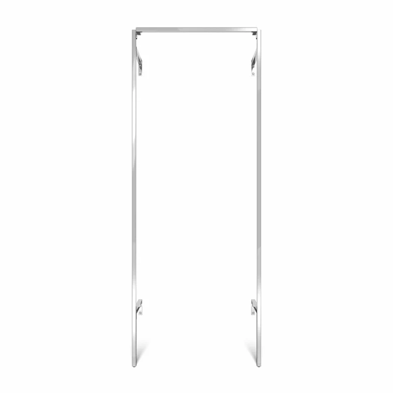 Frame Chrome Walk-In en 1 rangée - (1 rail) portant élégant en chrome