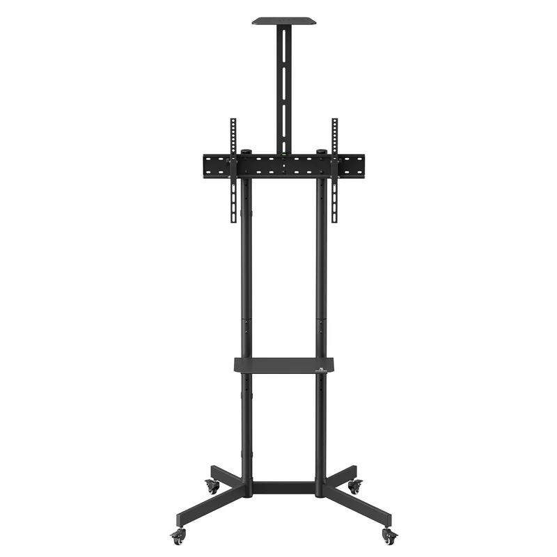 Maclean TV stand / cart, camera shelf, on wheels, 37-70", max load 45kg/5kg shelf, max. VESA 600x400, MC-113 B