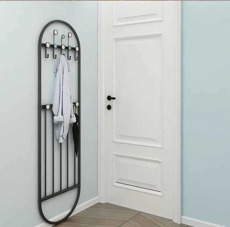 Étagère Murale Métallique Pliable – Portant Noir Modulable pour Chambre, Séchage et Rangement