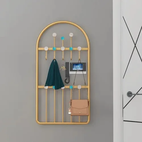 Étagère Murale Métallique Pliable – Portant Noir Modulable pour Chambre, Séchage et Rangement