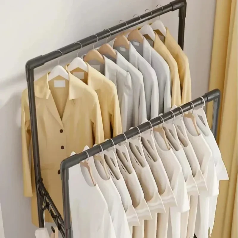 Portant Mural en Bambou et Fer – Meuble Design pour Chambre, Porte-Manteau Décoratif