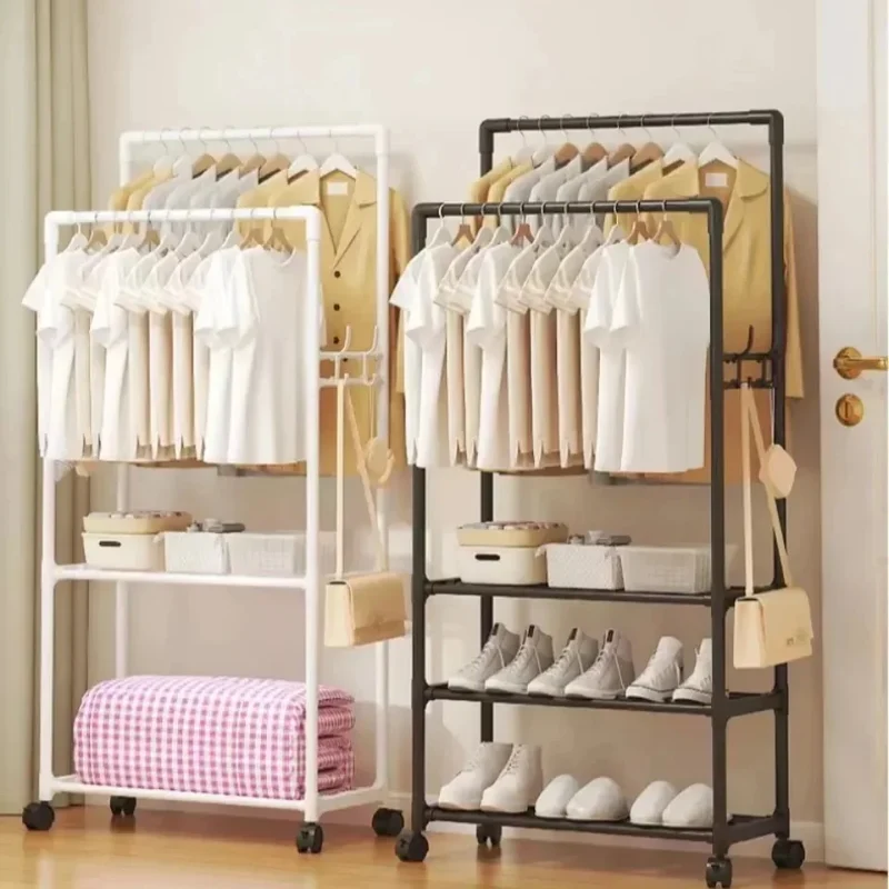 Portant Mural en Bambou et Fer – Meuble Design pour Chambre, Porte-Manteau Décoratif