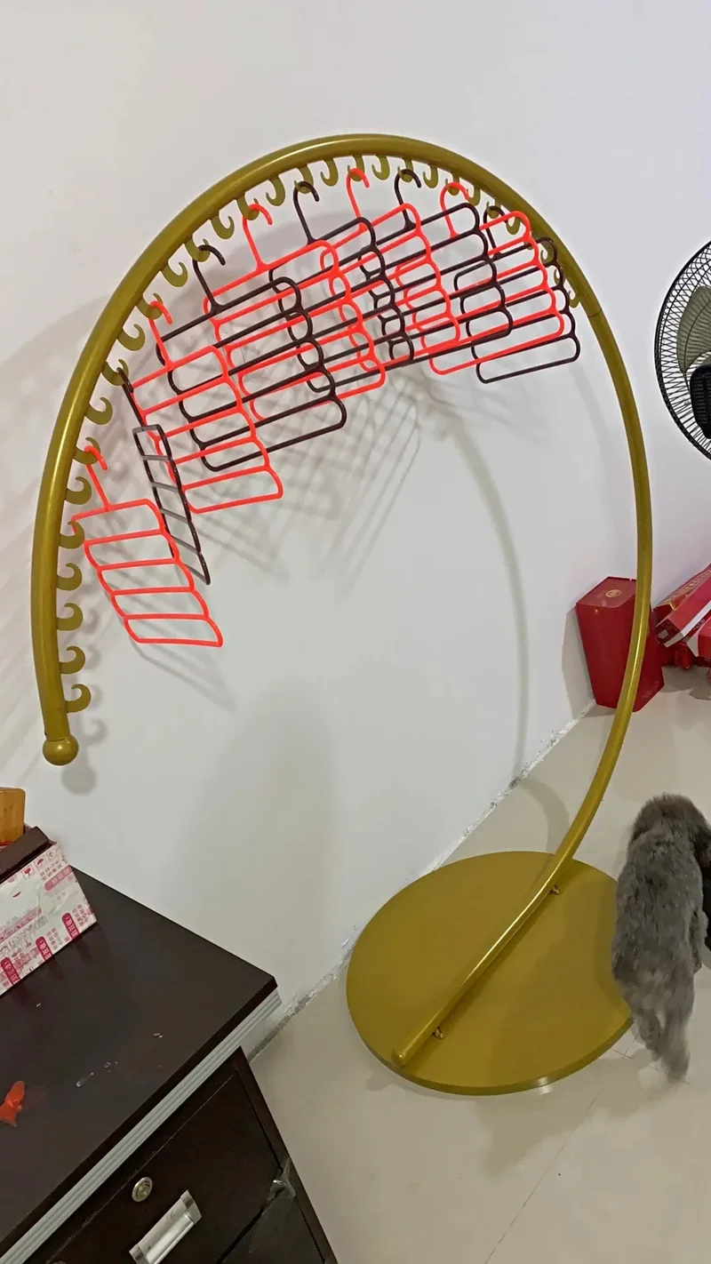Portant Doré Moderne sur Pied – Présentoir à Vêtements pour Salon, Chambre et Boutique