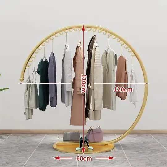 Portant Doré Moderne sur Pied – Présentoir à Vêtements pour Salon, Chambre et Boutique