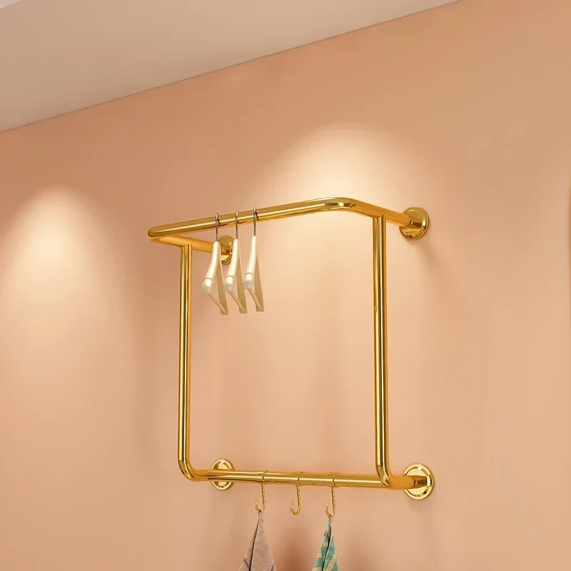 Portant Hôtel en Acier Inoxydable Titane – Rangement Élégant pour Chambres, Appartements et Salles de Bain