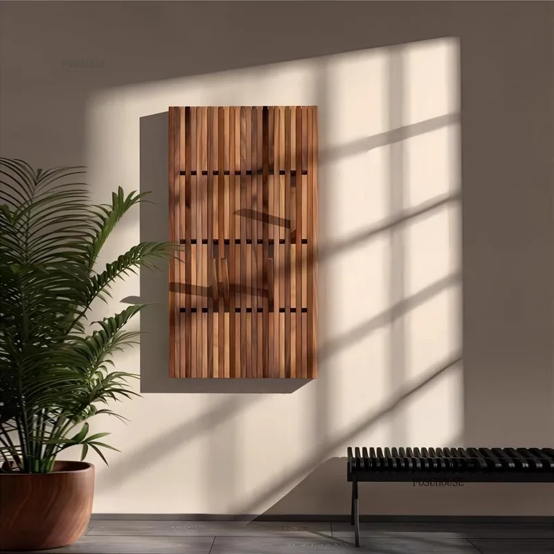 Portant Créatif en Bois Mural Multicouche – Élégant Porte-Manteau pour Entrée et Chambre
