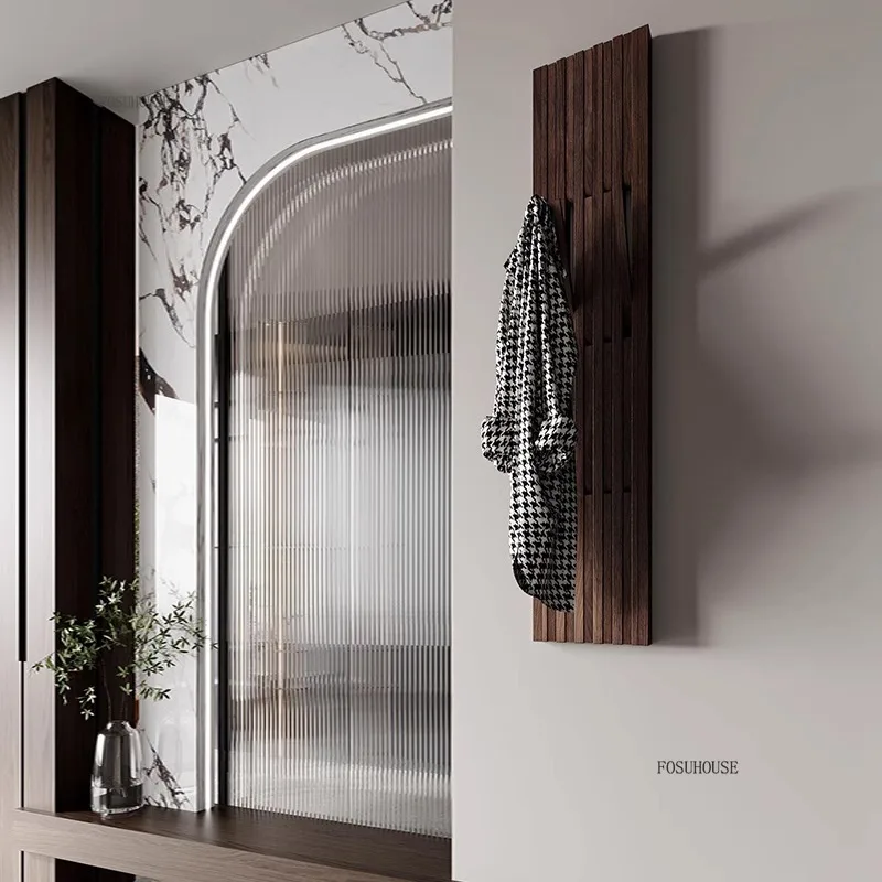 Portant Créatif en Bois Mural Multicouche – Élégant Porte-Manteau pour Entrée et Chambre