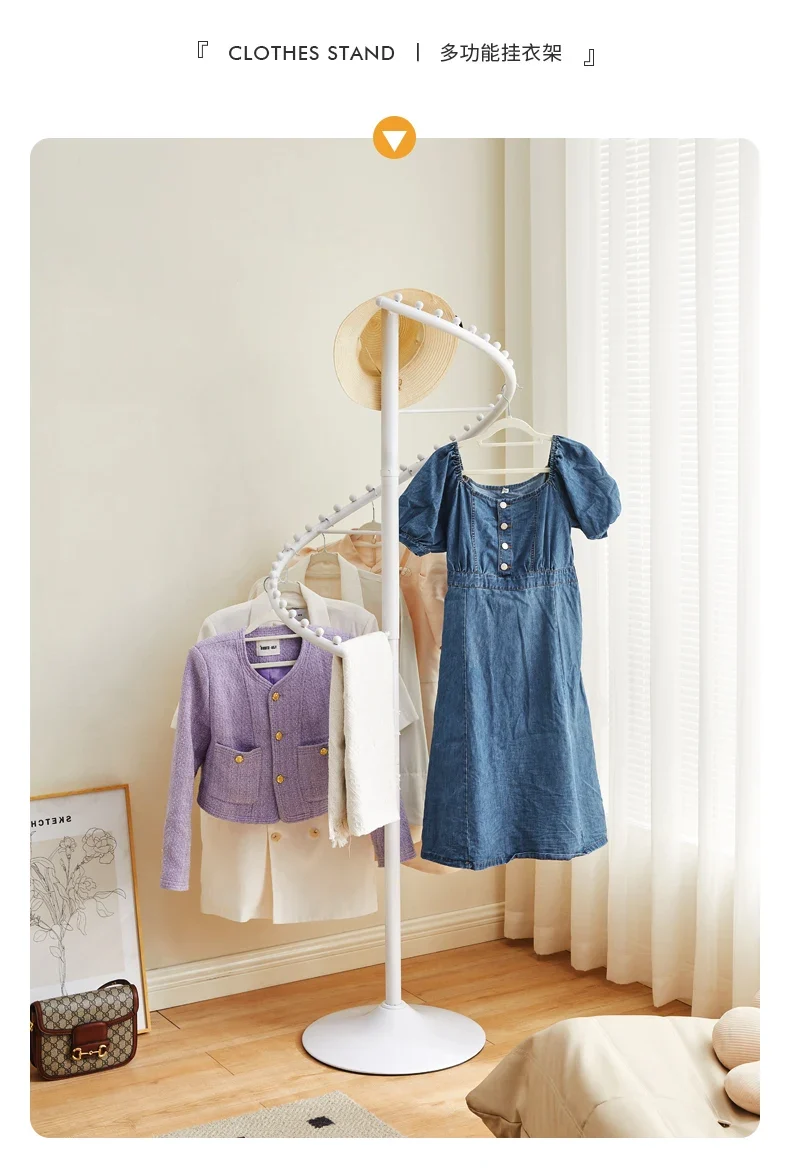Portant Rotatif Multifonction – Support Moderne et Gain de Place pour Chambre et Dressing