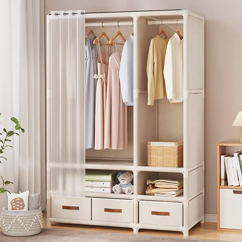 Armoire Simple Montage Facile – Placard Pliable Anti-Poussière pour Chambre, Robuste et Durable