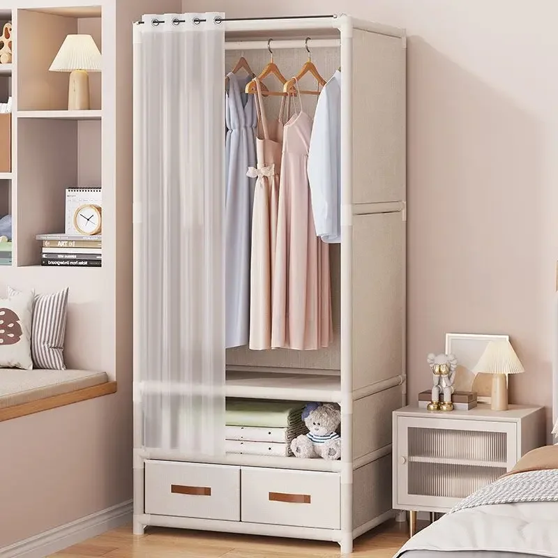 Armoire Simple Montage Facile – Placard Pliable Anti-Poussière pour Chambre, Robuste et Durable