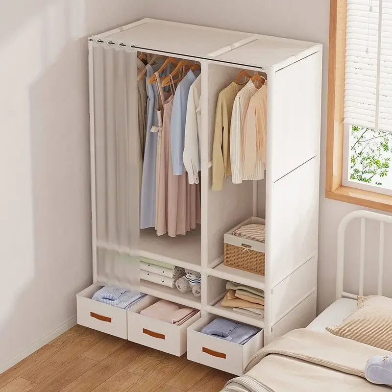 Armoire Simple Montage Facile – Placard Pliable Anti-Poussière pour Chambre, Robuste et Durable