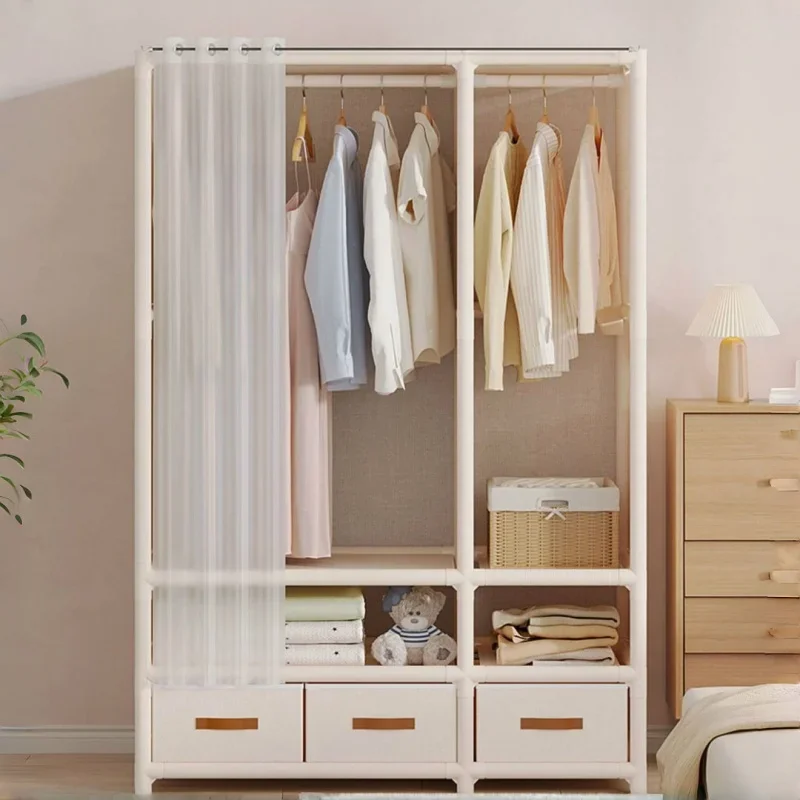 Armoire Simple Montage Facile – Placard Pliable Anti-Poussière pour Chambre, Robuste et Durable