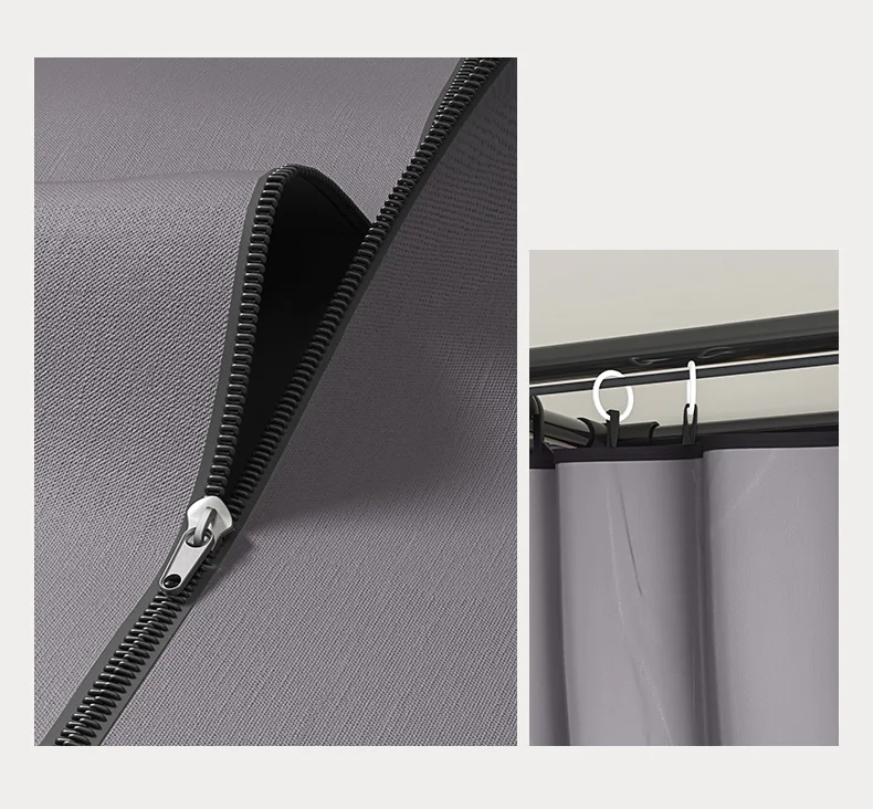 Armoire Pliable Sans Installation – Tubes en Acier Épais, Grand Rangement pour Chambres et Locations