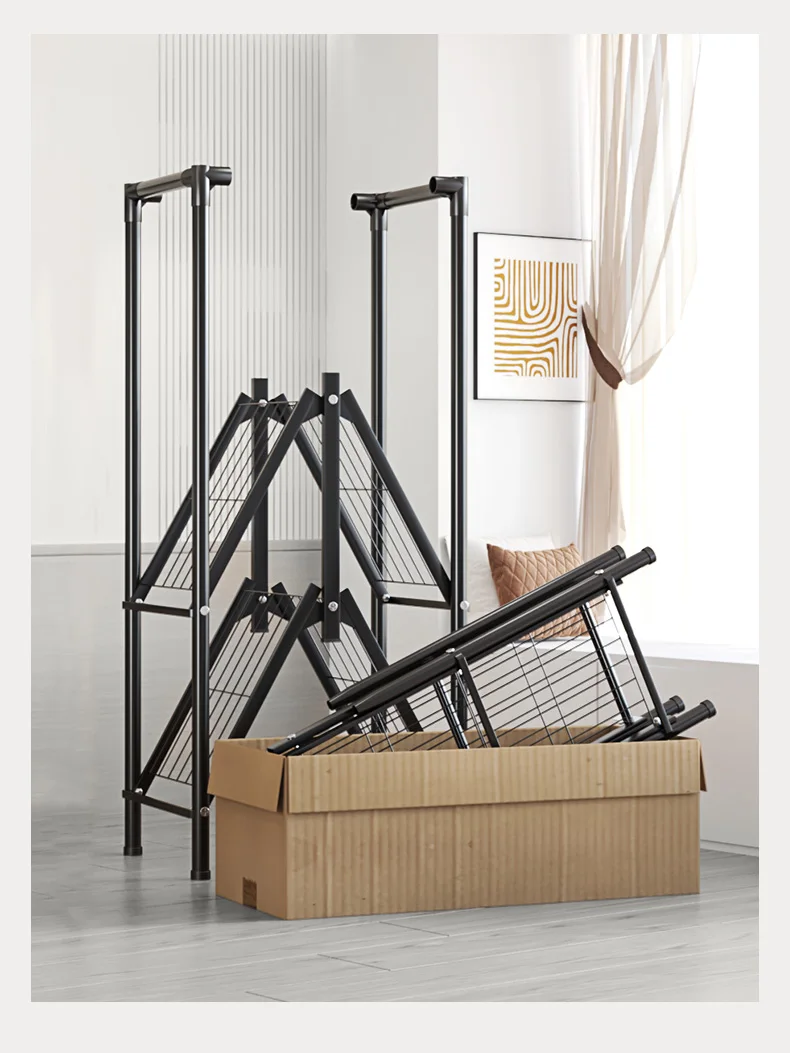 Armoire Pliable Sans Installation – Tubes en Acier Épais, Grand Rangement pour Chambres et Locations