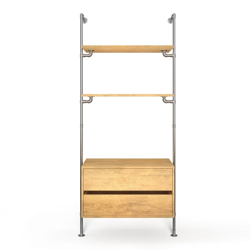 Original Walk-In 1 colonne système d'étagères avec commode - (2 étagères + 1 commode)