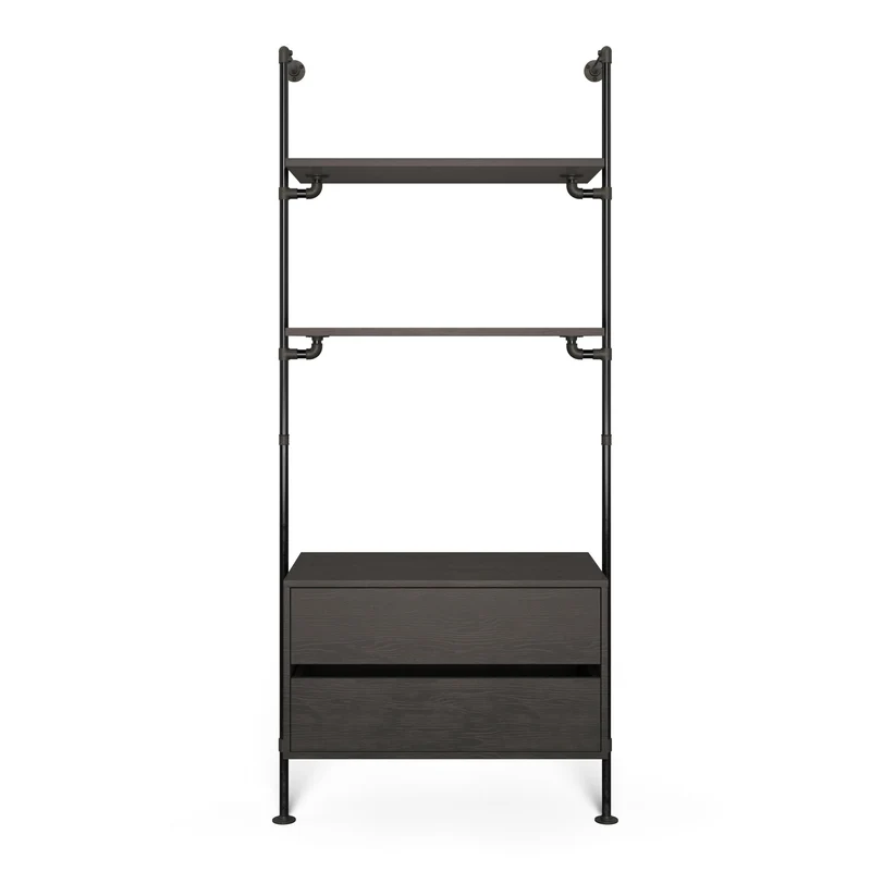 Original Walk-In 1 colonne système d'étagères avec commode - (2 étagères + 1 commode)
