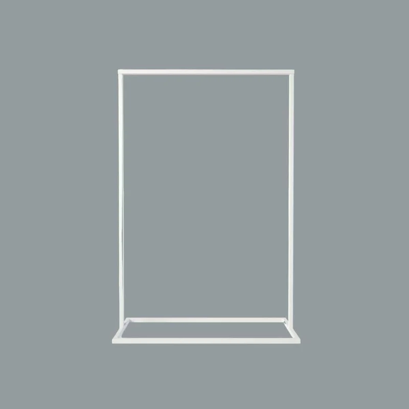 Frame Georgia - Portant à vêtements blanc avec pieds industriels carrés