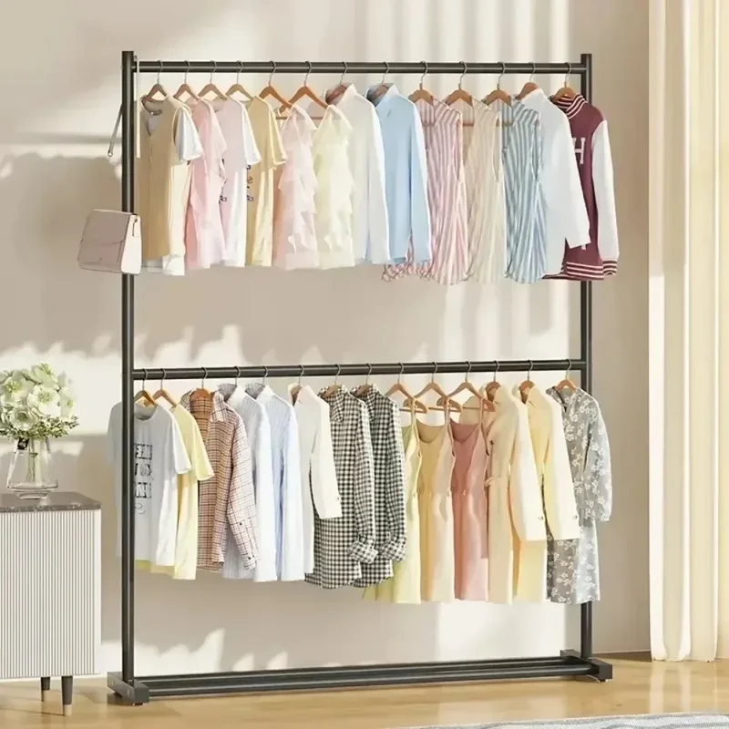Portant à Vêtements sur Pied – Grande Capacité, Robuste et Stable pour Salon et Chambre