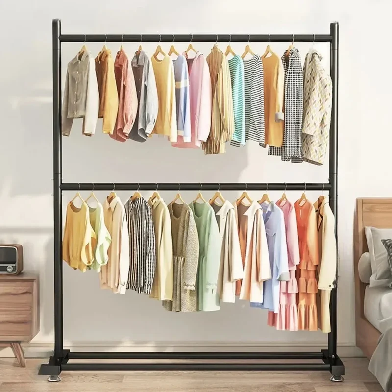 Portant à Vêtements sur Pied – Grande Capacité, Robuste et Stable pour Salon et Chambre
