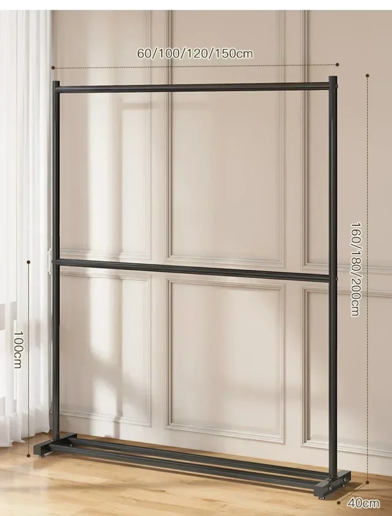 Portant à Vêtements sur Pied – Grande Capacité, Robuste et Stable pour Salon et Chambre