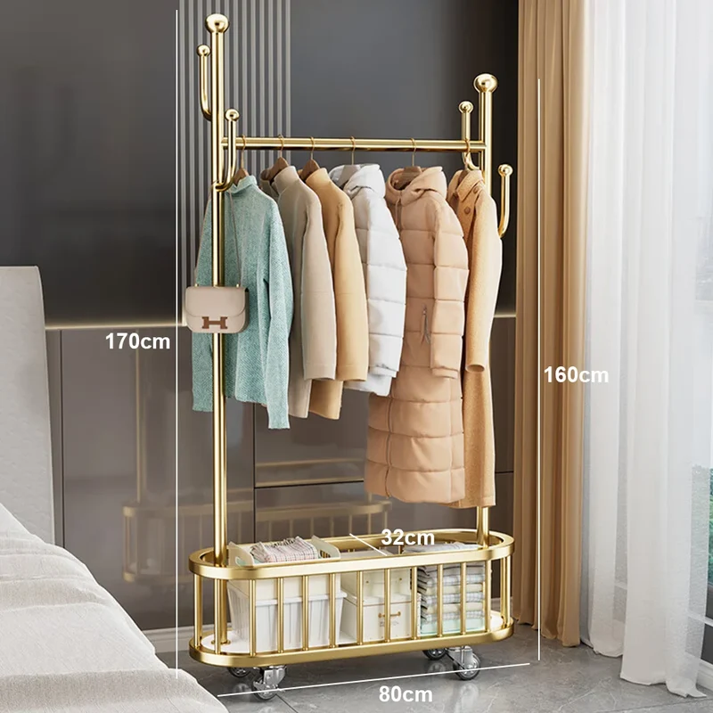 Portant à Roulettes avec Étagères – Solution Pratique et Mobile pour Chambre, Salon et Dressing