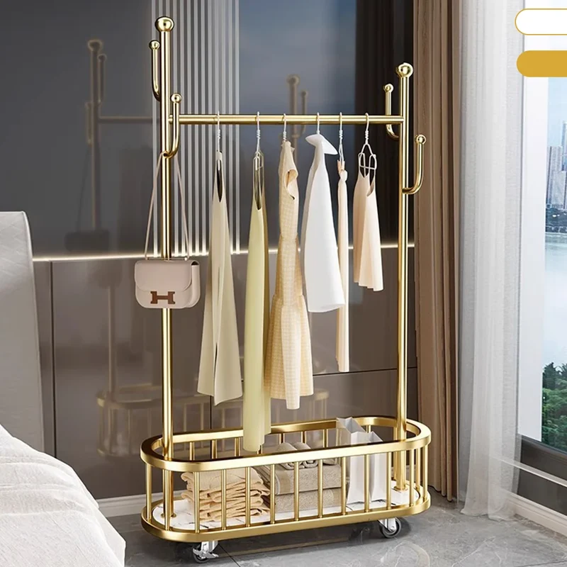 Portant à Roulettes avec Étagères – Solution Pratique et Mobile pour Chambre, Salon et Dressing