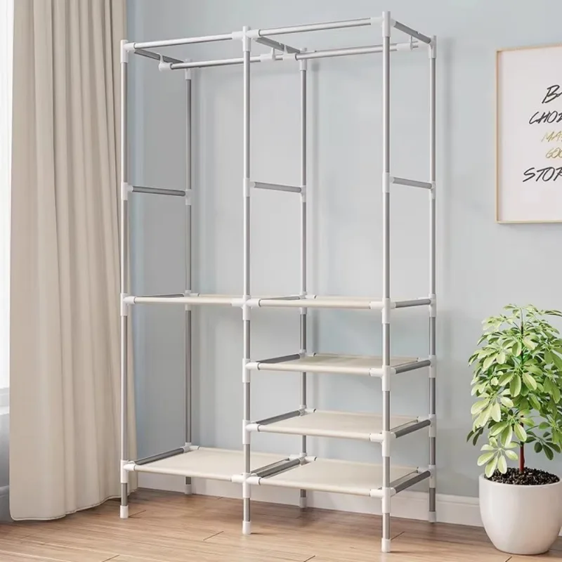 Double Portant à Vêtements avec Tringle Supplémentaire – Support Solide pour Manteaux, Chaussures et Accessoires