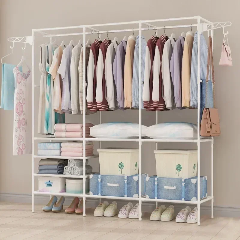 Double Portant à Vêtements avec Tringle Supplémentaire – Support Solide pour Manteaux, Chaussures et Accessoires