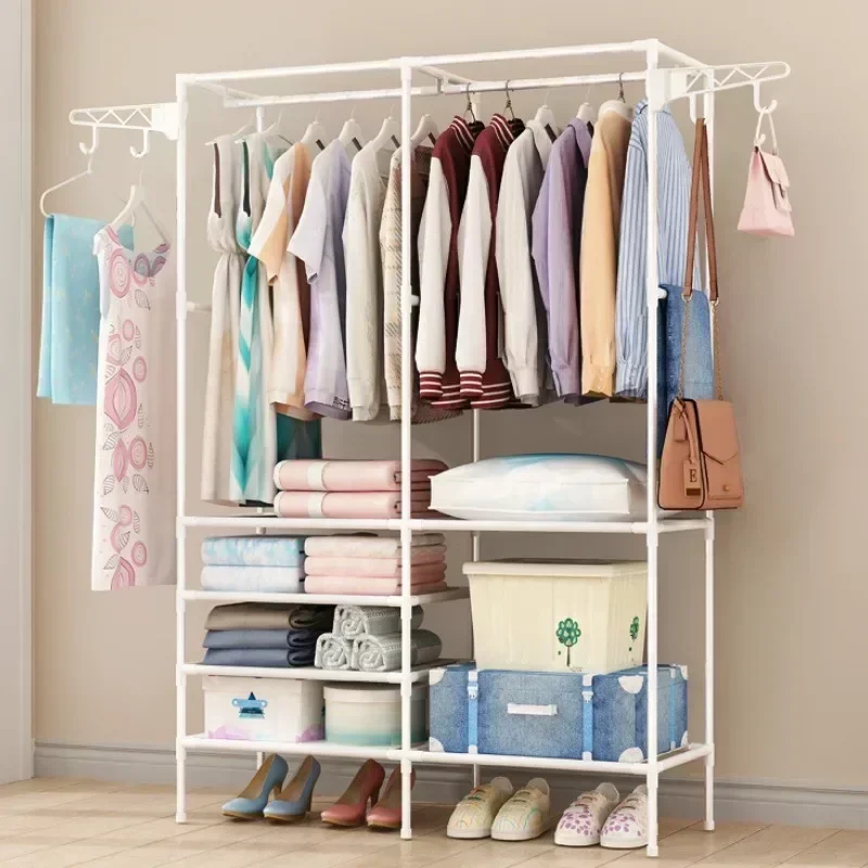 Double Portant à Vêtements avec Tringle Supplémentaire – Support Solide pour Manteaux, Chaussures et Accessoires