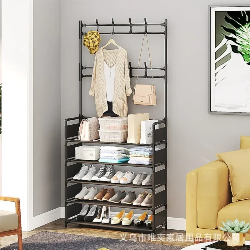 Meuble Multifonction Chaussures et Chapeaux – Rangement Vertical pour Chambre et Dortoir, Design Pratique et Élégant