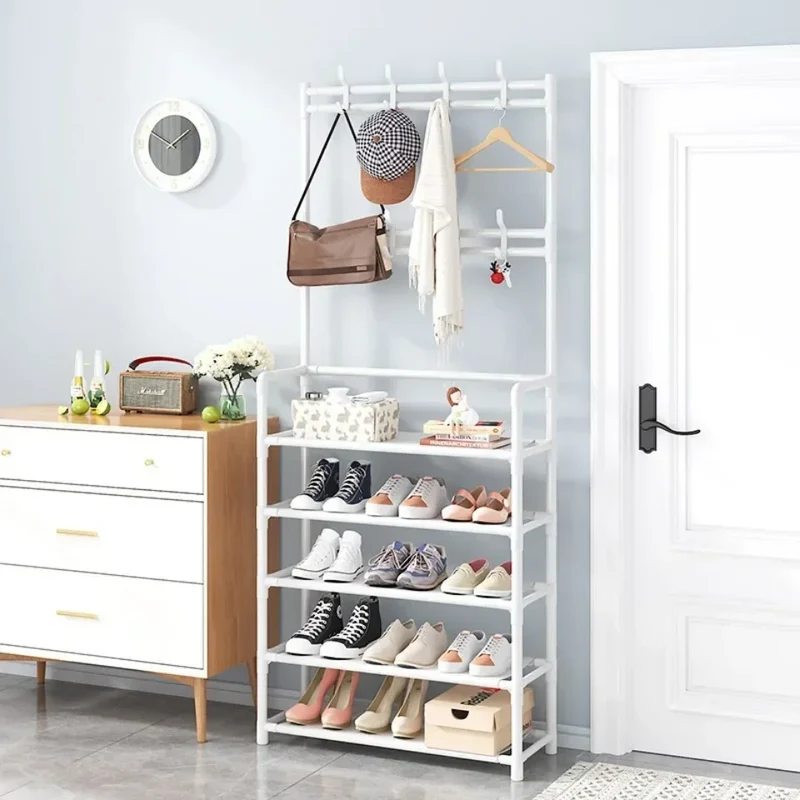 Meuble Multifonction Chaussures et Chapeaux – Rangement Vertical pour Chambre et Dortoir, Design Pratique et Élégant