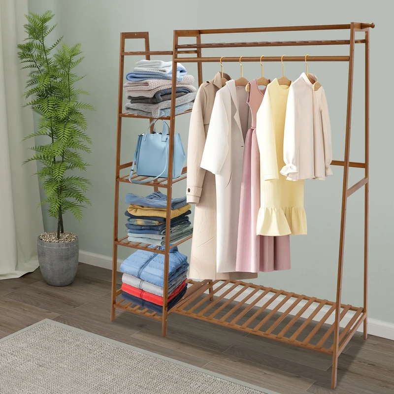 Portant à Vêtements 7 Niveaux – Organisateur Spacieux et Compact pour Chambre, Dortoir et Dressing