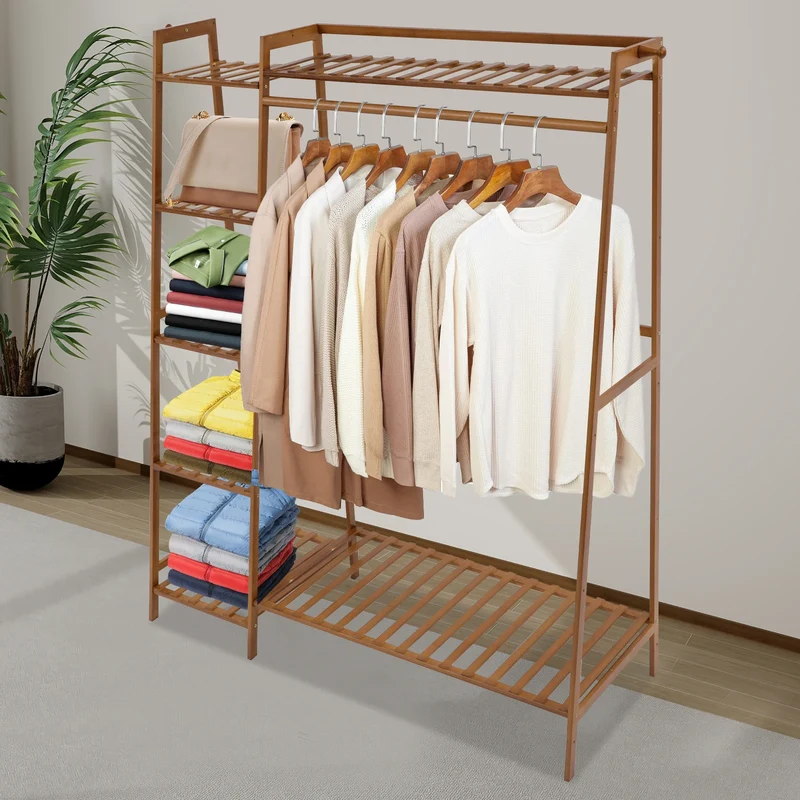 Portant à Vêtements 7 Niveaux – Organisateur Spacieux et Compact pour Chambre, Dortoir et Dressing