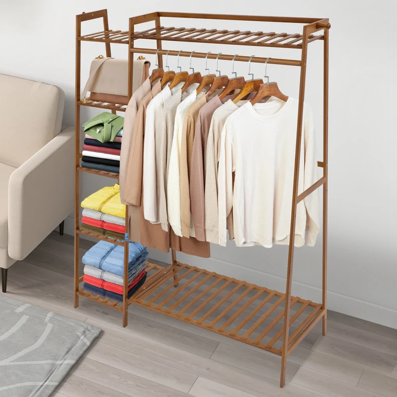 Portant à Vêtements 7 Niveaux – Organisateur Spacieux et Compact pour Chambre, Dortoir et Dressing