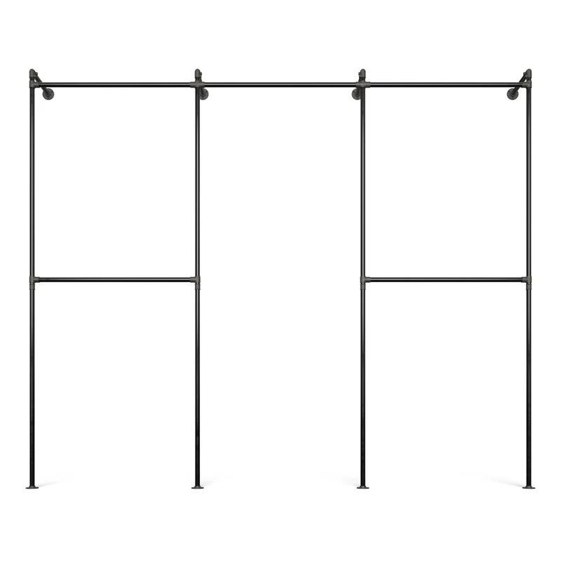 Original Walk-In penderie 3 colonnes - (2 rails / 1 rail / 2 rails)