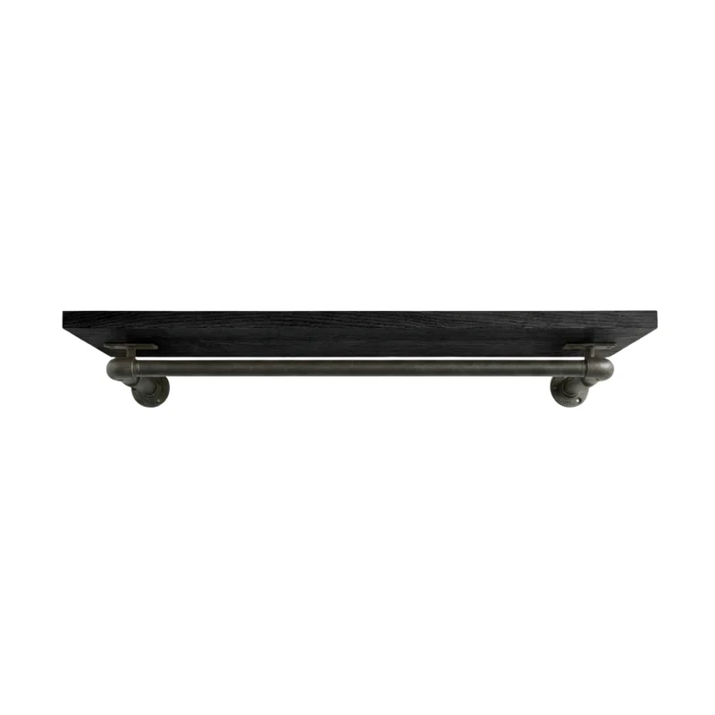 Original Marlow - Tringle à vêtements murale avec étagère en bois