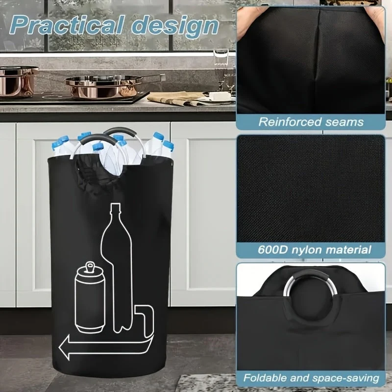 115l Collapsible Storage Bin For Laundry And Recycling