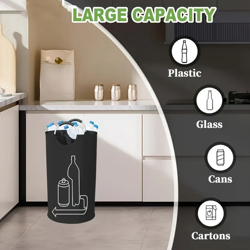 115l Collapsible Storage Bin For Laundry And Recycling